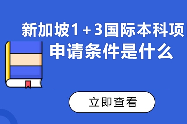 2025國內(nèi)1+3新加坡國際本科招生簡(jiǎn)章10大排名一覽
